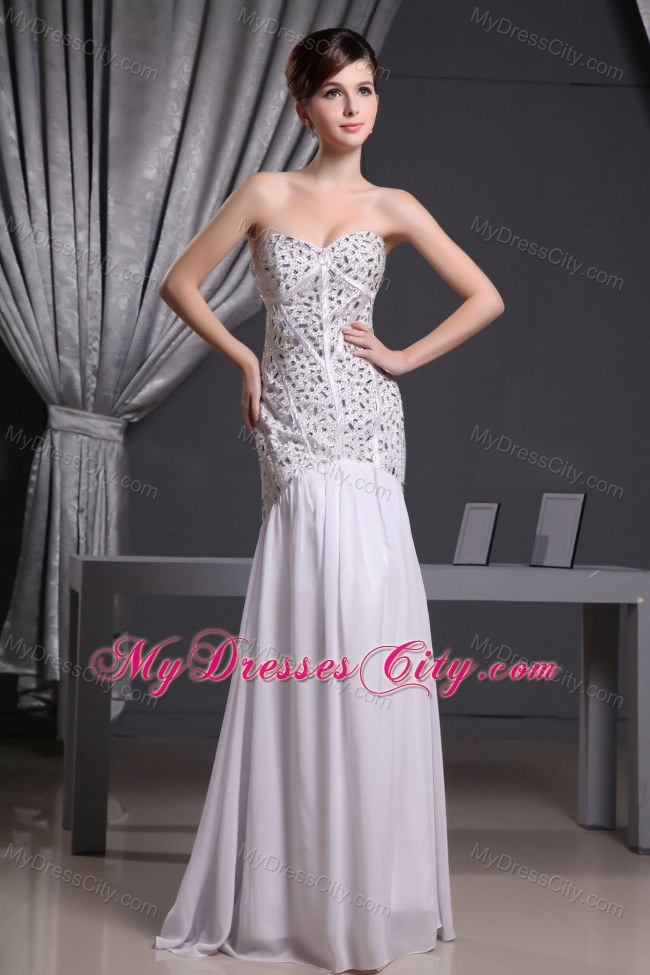 Mermaid Beaded Decorate Bodice Sweetheart Prom Dress for Women