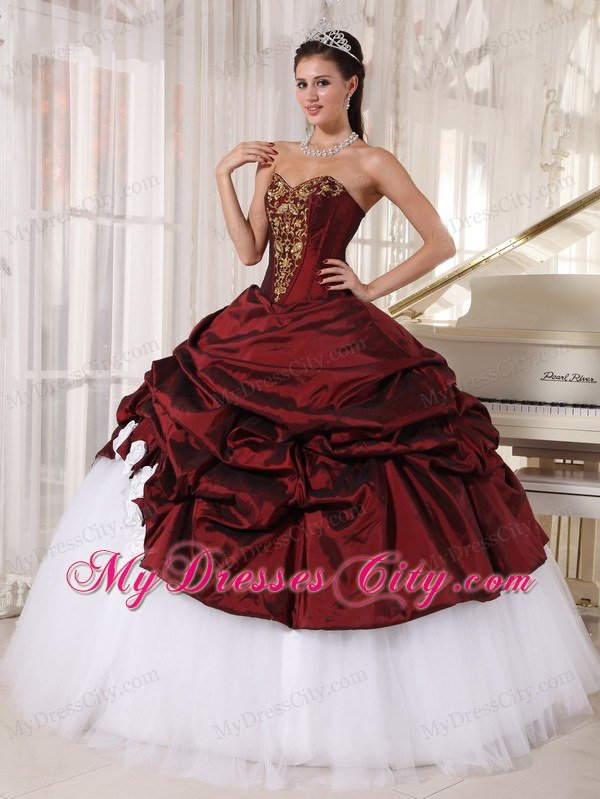 Classical Sweetheart Appliques Colorful Pick Up Quinceanera Gowns