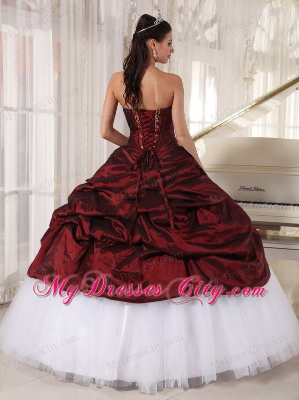 Classical Sweetheart Appliques Colorful Pick Up Quinceanera Gowns