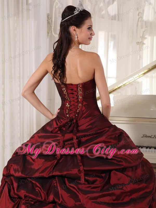 Classical Sweetheart Appliques Colorful Pick Up Quinceanera Gowns