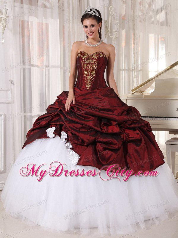 Classical Sweetheart Appliques Colorful Pick Up Quinceanera Gowns