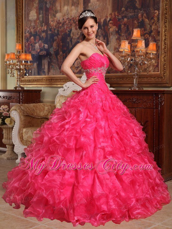 Sweetheart Beading 2013 Best Red Quinceanera Gowns with Ruffled