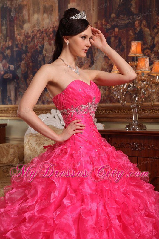 Sweetheart Beading 2013 Best Red Quinceanera Gowns with Ruffled