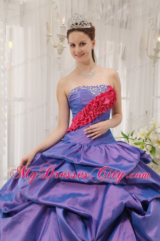 Exclusive Zebra Print Strapless Beading Colorful Quinceanera Dress