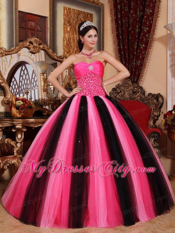 Pretty Sweetheart Beading Colorful Dress for Quinceanera