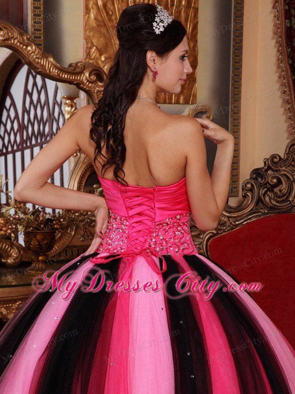 Pretty Sweetheart Beading Colorful Dress for Quinceanera