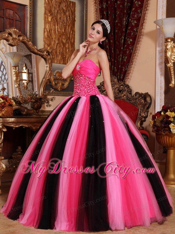 Pretty Sweetheart Beading Colorful Dress for Quinceanera