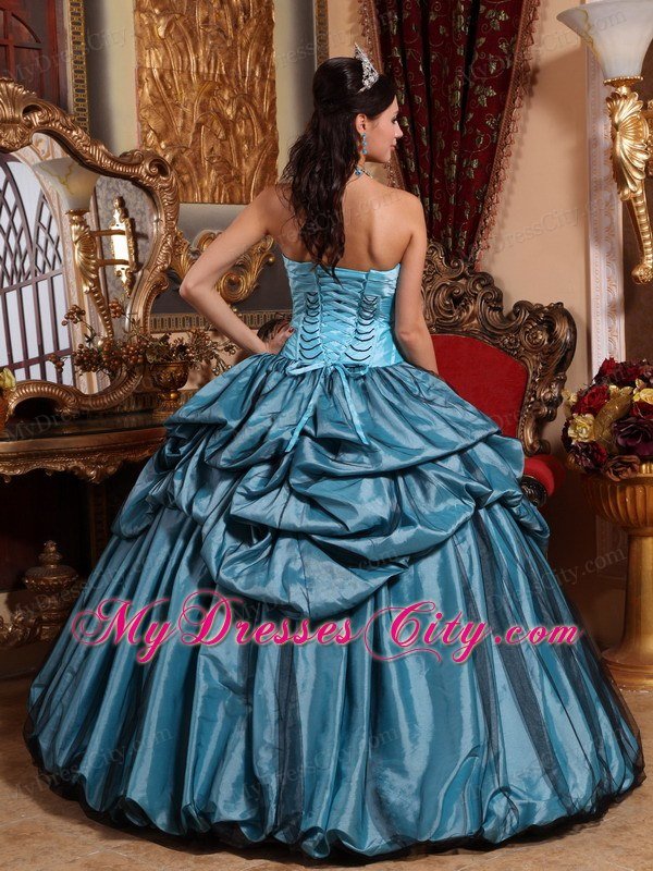 Ball Gown Strapless Hand Made Flower Two-toned Quinceanera Gowns