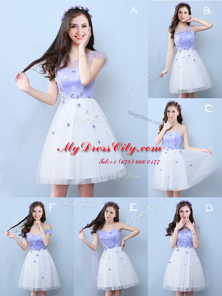 High Class White Court Dresses for Sweet 16 Prom and Party and For with Appliques V-neck Sleeveless Lace Up