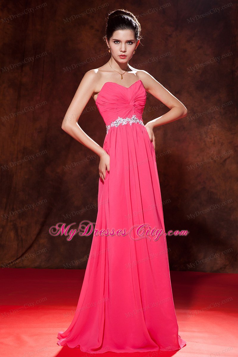 Coral Red Zipper Celebrity Dress Sweetheart with Beading