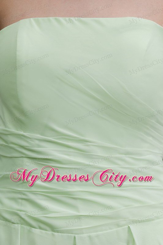 Apple Green Empire Strapless Celebrity Dress with Court Train