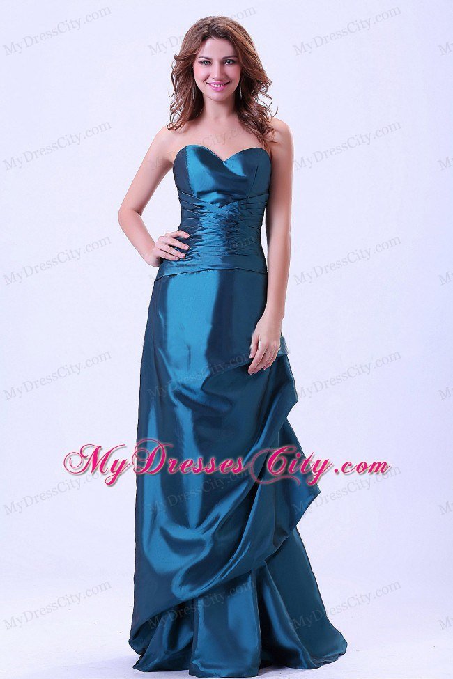 Navy Blue Sweetheart Column Pick-ups Prom Evening Dress 2013