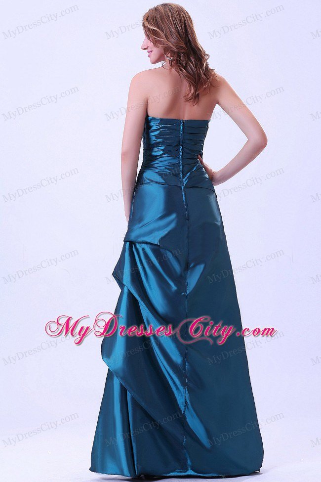 Navy Blue Sweetheart Column Pick-ups Prom Evening Dress 2013