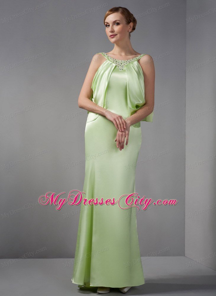 2013 Spring Green Scoop Prom Evening Dress with Backless