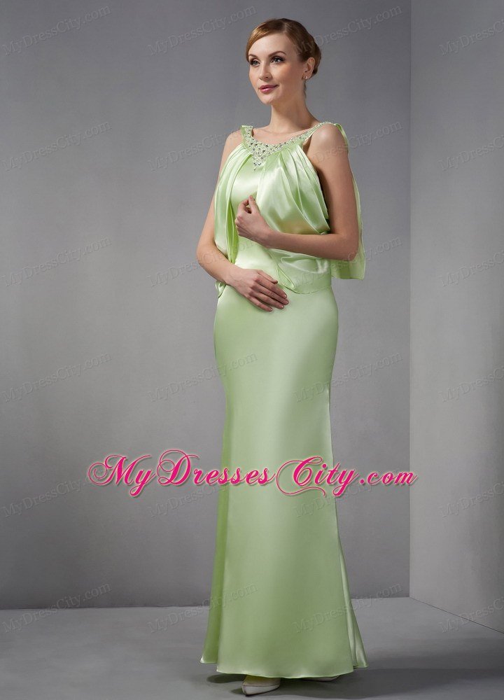 2013 Spring Green Scoop Prom Evening Dress with Backless