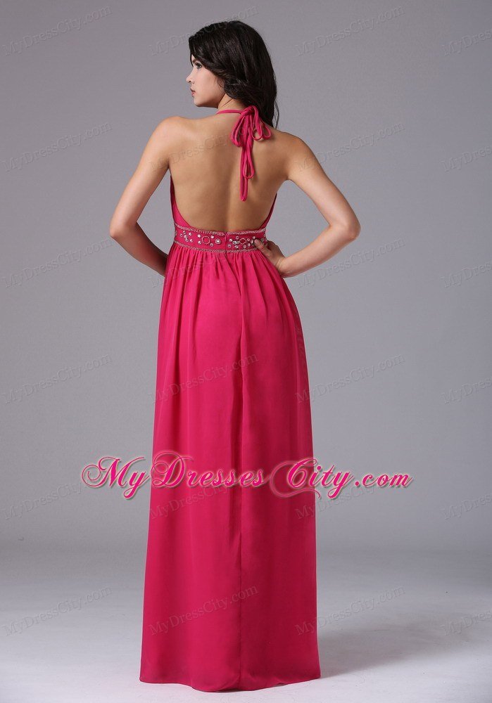 Cheap Coral Red Halter Backless For 2013 Junior Prom Dress for Girl