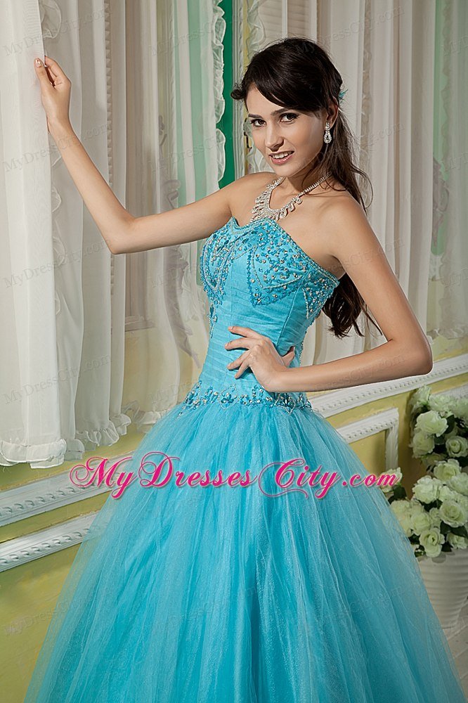 Hottest Style Beaded Sweetheart Tulle Ruches Quinceanera Dress