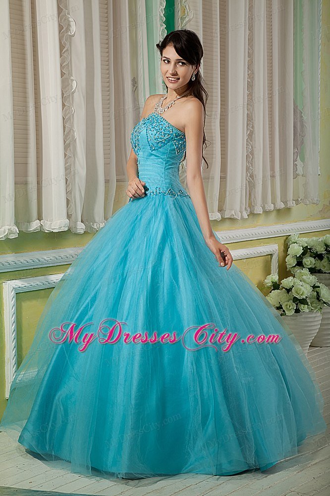 Hottest Style Beaded Sweetheart Tulle Ruches Quinceanera Dress