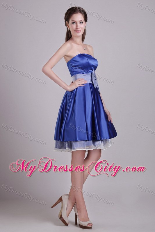 Elegant A-line Bowknot Royal Blue Cocktail Party Dresses for Cheap