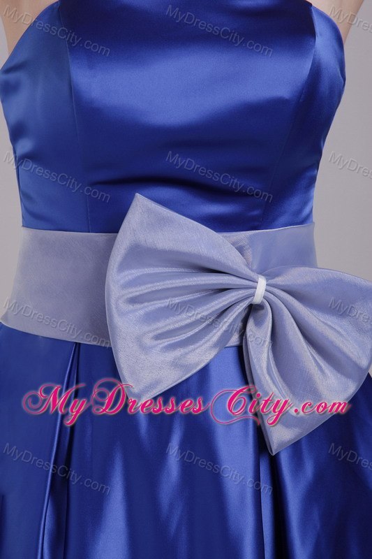 Elegant A-line Bowknot Royal Blue Cocktail Party Dresses for Cheap