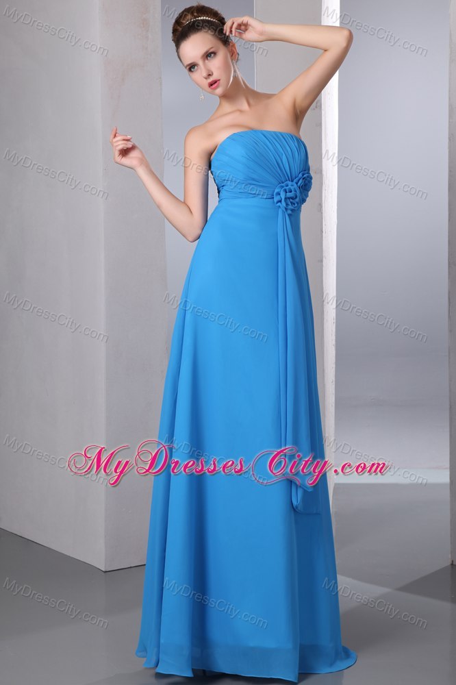 Empire Flowers Ruching Chiffon Plus Size Dama Dress for Quinceaneras