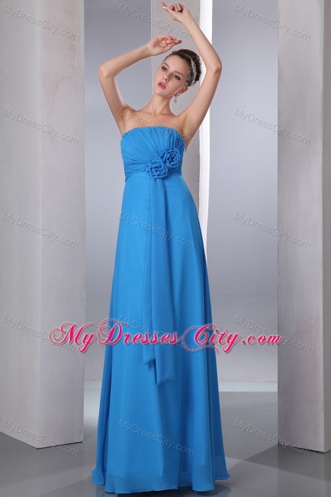 Empire Flowers Ruching Chiffon Plus Size Dama Dress for Quinceaneras