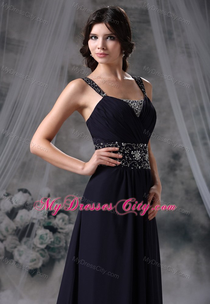 Beaded and Straps Decorate Royal Blue Homecoming Dress For 2014