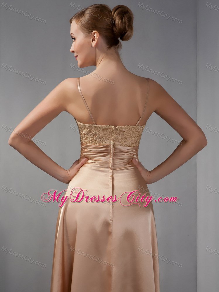 Rust Red Column Straps Ankle-length Satin Appliques Mother Of The Bride Dress with Jacket