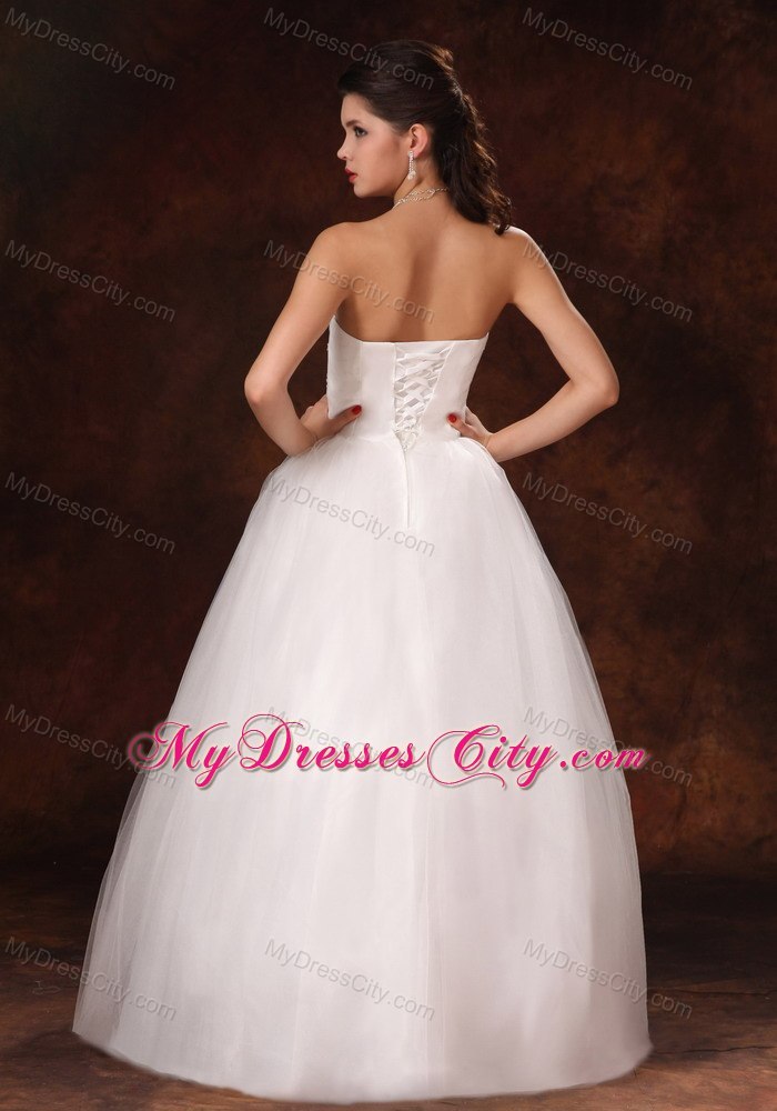 2013 New Arrival Strapless Appliques Beading Wedding Dress for 2013