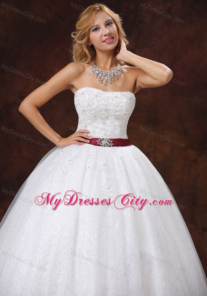 A-line Princess Beading Decorate Bodice Strapless 2013 Wedding Dresses