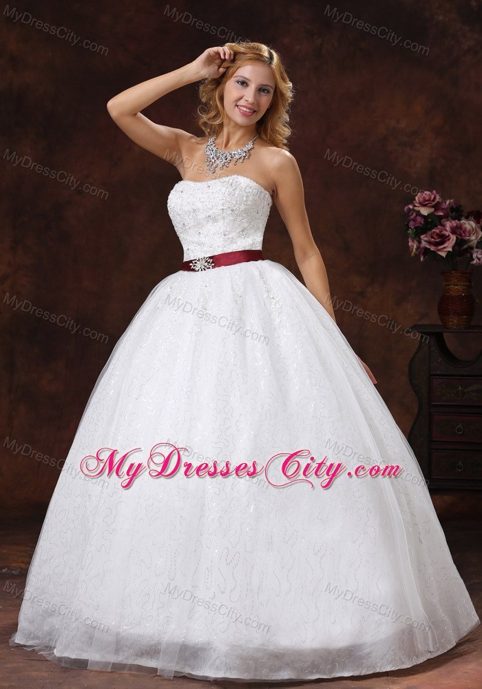 A-line Princess Beading Decorate Bodice Strapless 2013 Wedding Dresses