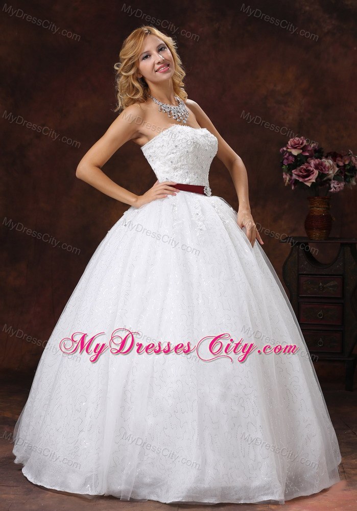 A-line Princess Beading Decorate Bodice Strapless 2013 Wedding Dresses