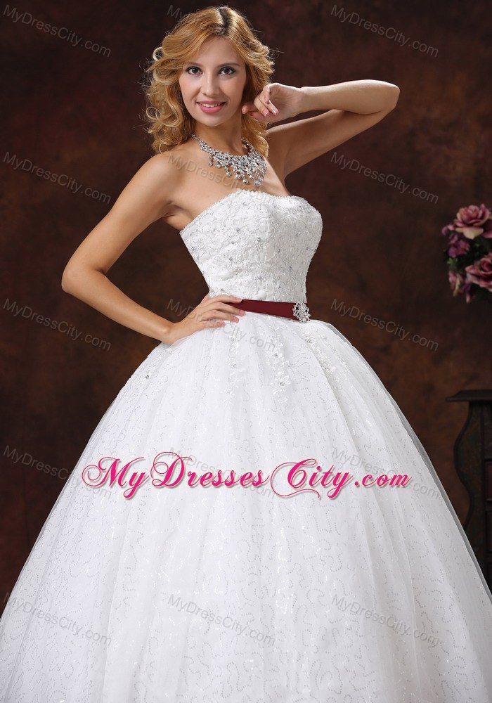 A-line Princess Beading Decorate Bodice Strapless 2013 Wedding Dresses