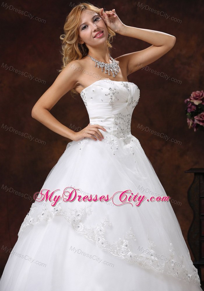 Puffy Beading Decorate Sweetheart 2013 Summer Wedding Dress