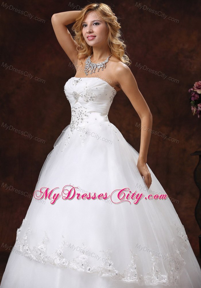 Puffy Beading Decorate Sweetheart 2013 Summer Wedding Dress