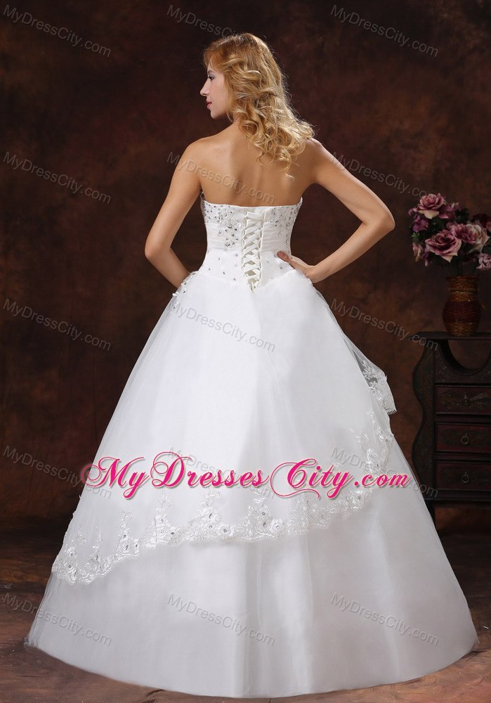 Puffy Beading Decorate Sweetheart 2013 Summer Wedding Dress