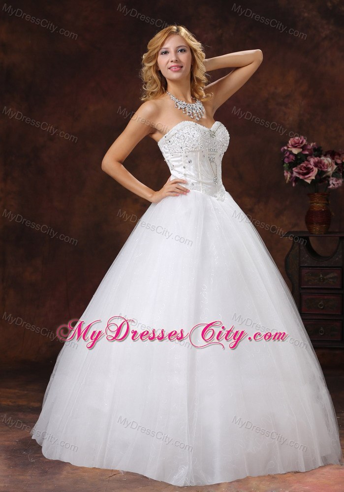 Long Spring Flowers Decorate Bust Strapless Princess Wedding Gowns