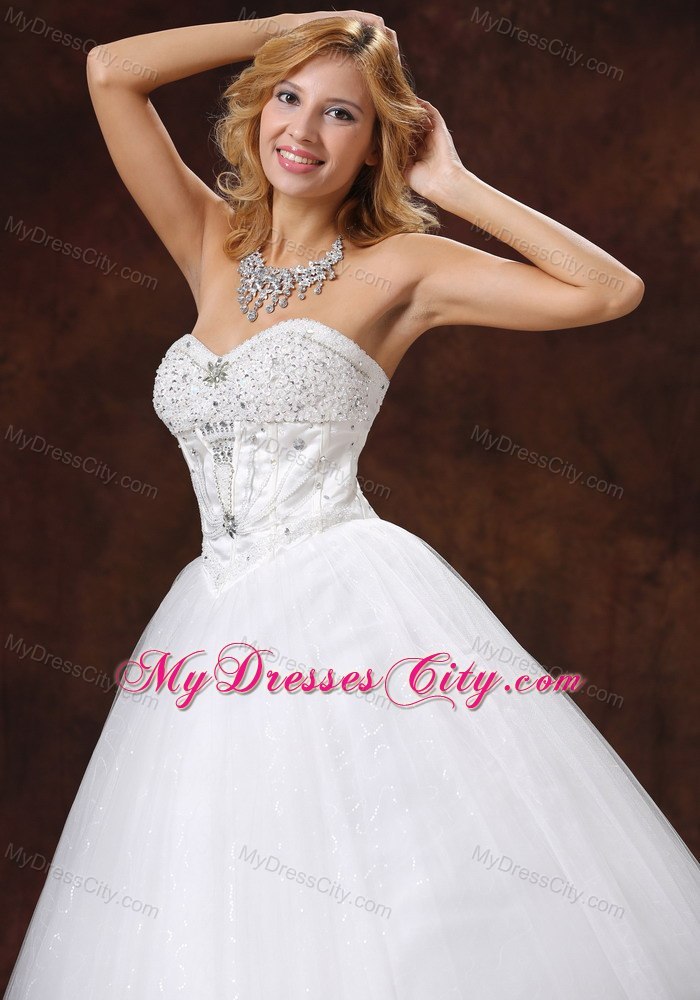 Long Spring Flowers Decorate Bust Strapless Princess Wedding Gowns