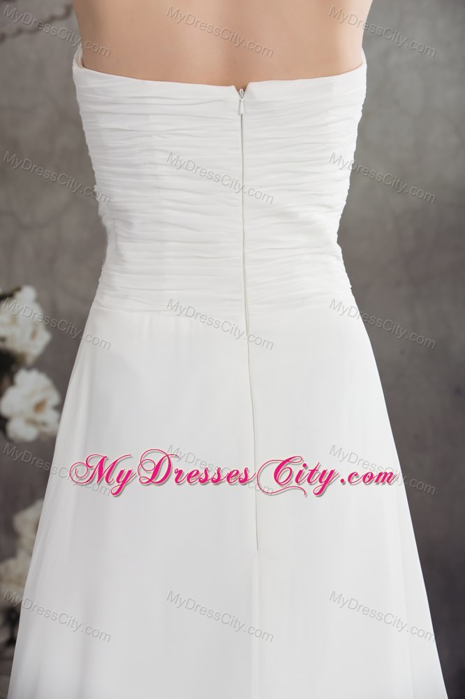 Beaded Decorate Empire Sweetheart Court Train Bridal Dress