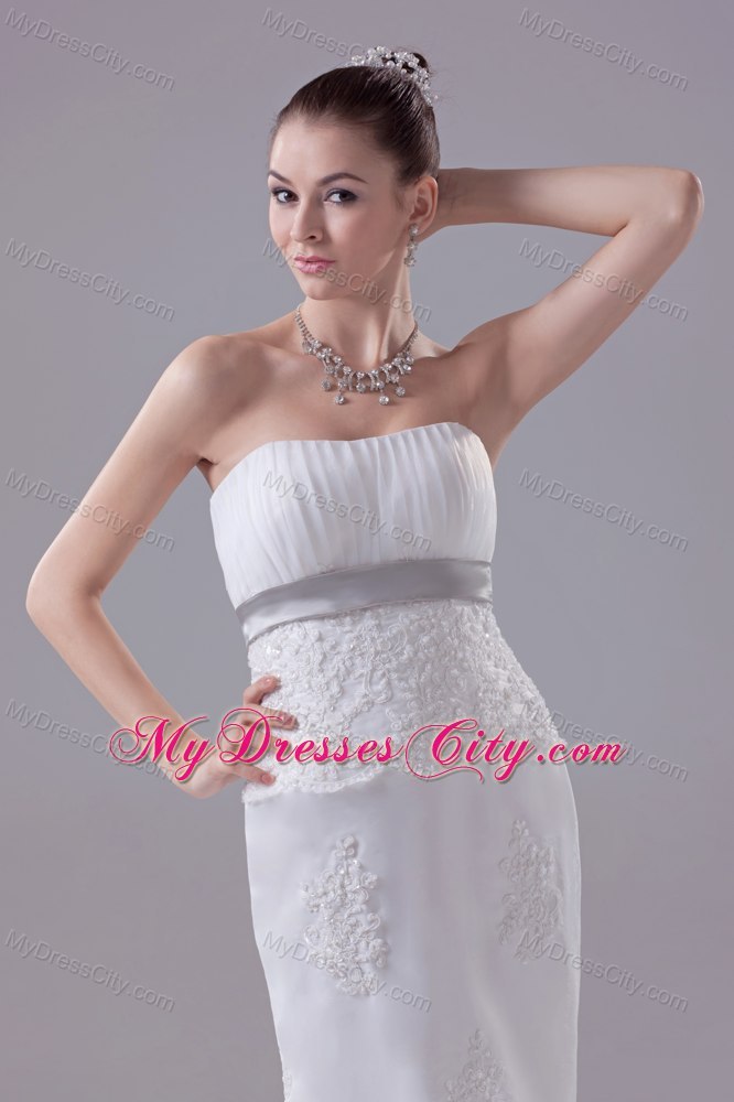 Mermaid Strapless Fitted Appliques Hottest Church Wedding Dress