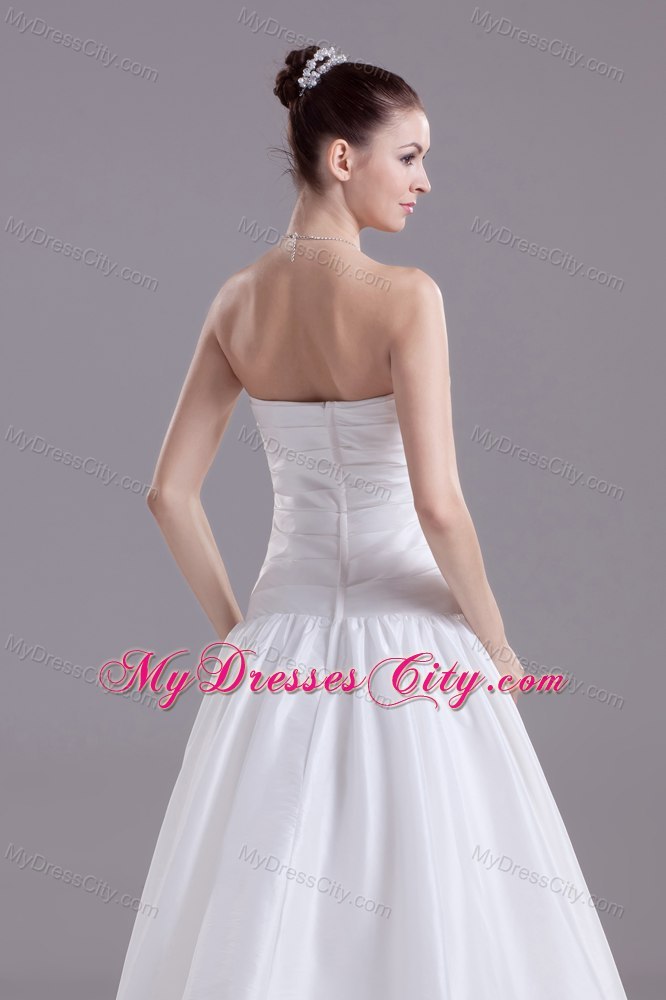 Appliques with Beading Wedding Dress With Ruffles Court Train