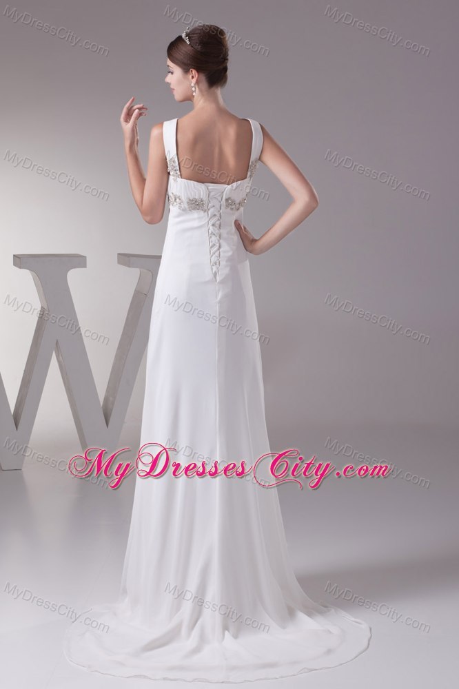 Appliques Straps Empire Maternity Wedding Dress For 2013