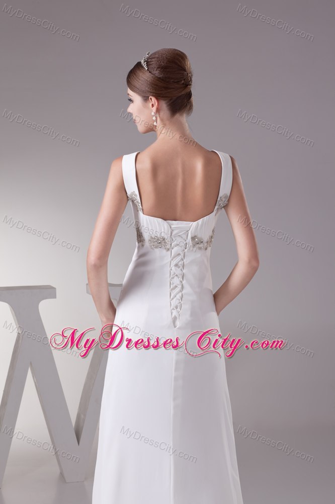 Appliques Straps Empire Maternity Wedding Dress For 2013