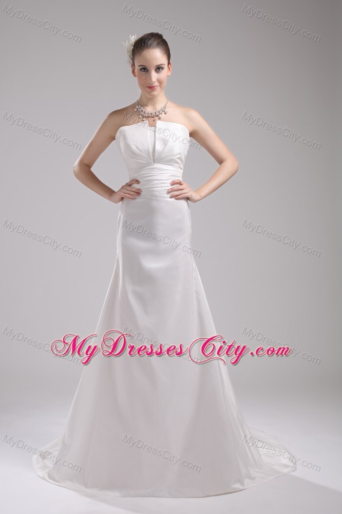 Amazing Styles Strapless Taffeta Court Train Wedding Dress