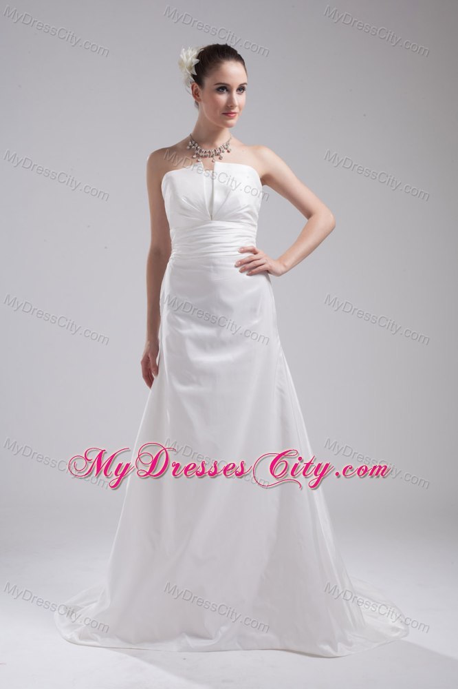 Amazing Styles Strapless Taffeta Court Train Wedding Dress