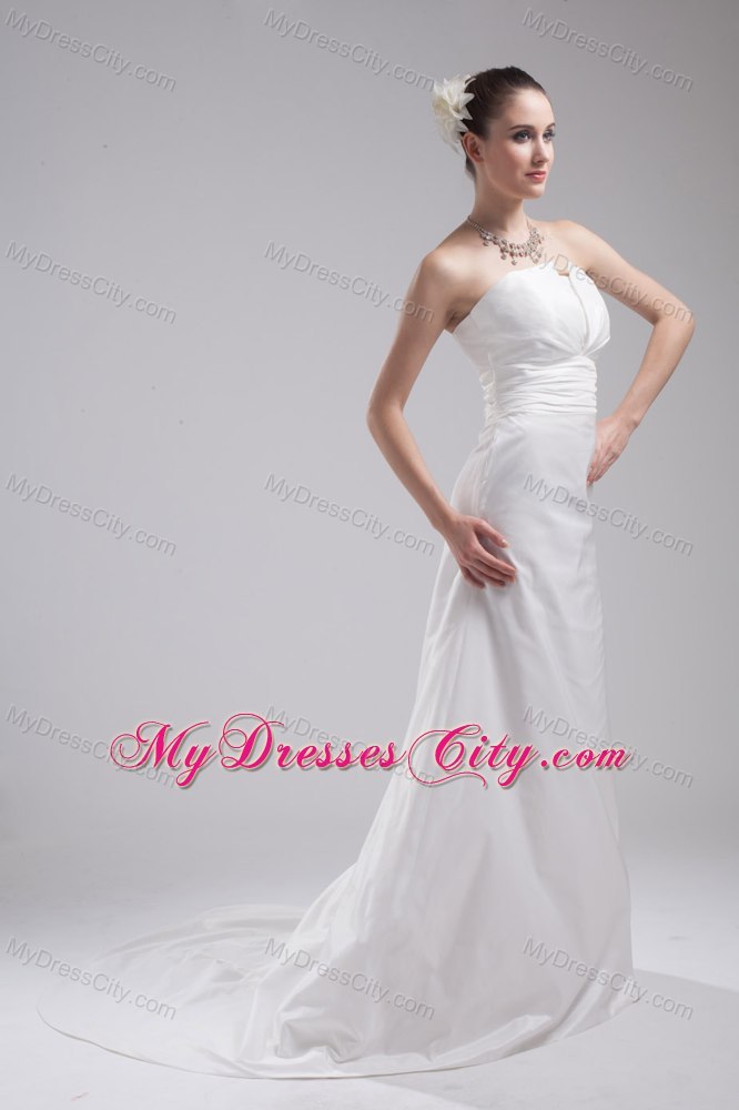 Amazing Styles Strapless Taffeta Court Train Wedding Dress