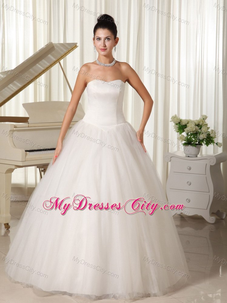 Cheap Simple Tulle Sweetheart Princess 2013 Wedding Reception Dress