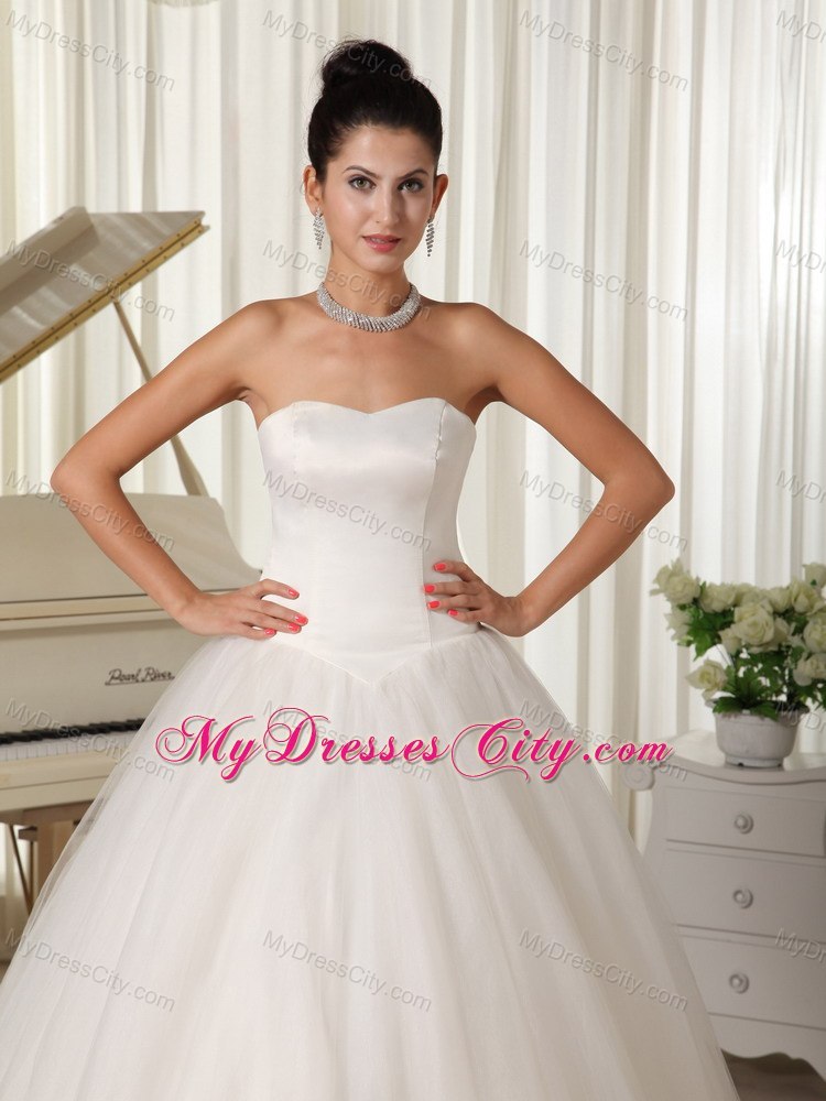 Cheap Simple Tulle Sweetheart Princess 2013 Wedding Reception Dress