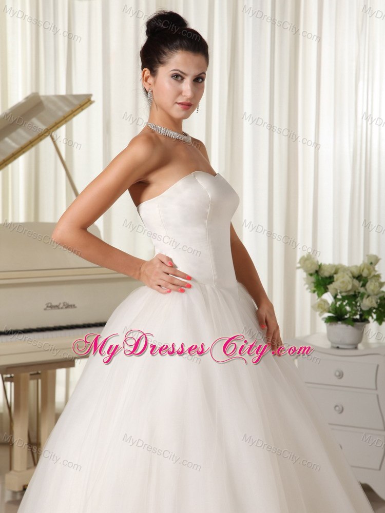 Cheap Simple Tulle Sweetheart Princess 2013 Wedding Reception Dress