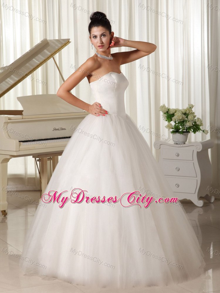 Cheap Simple Tulle Sweetheart Princess 2013 Wedding Reception Dress